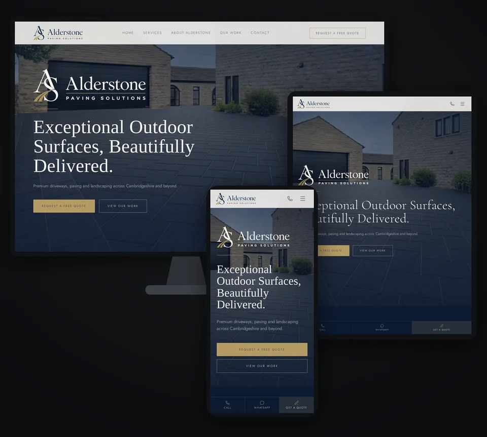 Alderstone Paving Solutions responsive website