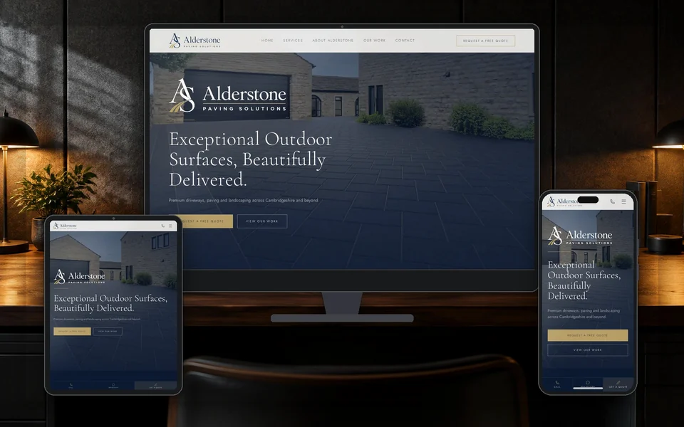 Alderstone Paving Solutions responsive website
